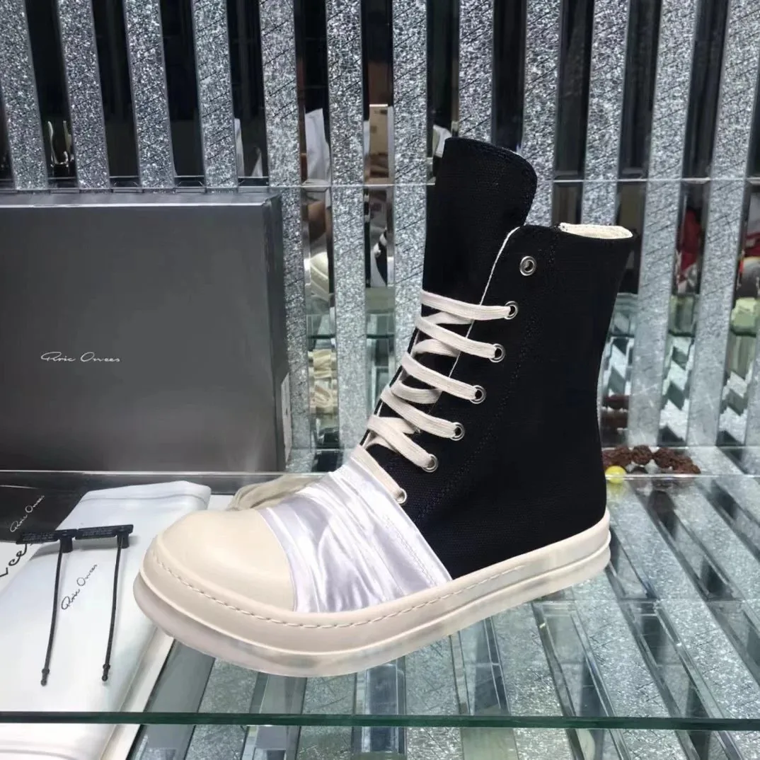 Rick Owens Ramones White Canvas High-Tops