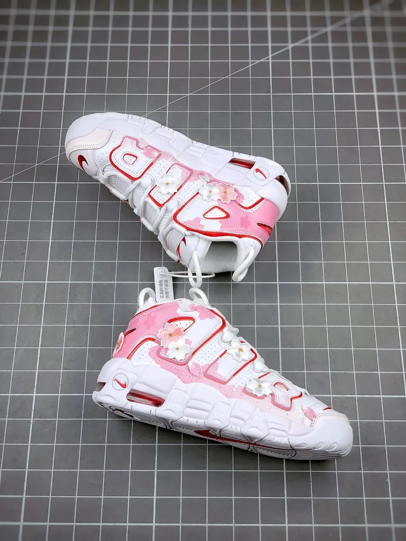 Nike Air More Uptempo Sakura Pink Sneakers — Photo 5