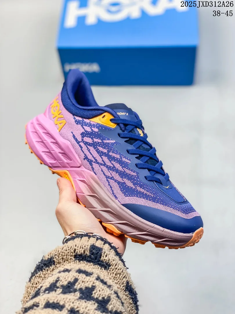 Hoka Speedgoat 5 Black Mesh GOAT Sneakers — QC