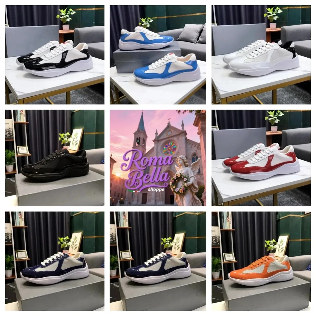 Prada America's Cup Blue Low-Top Flats