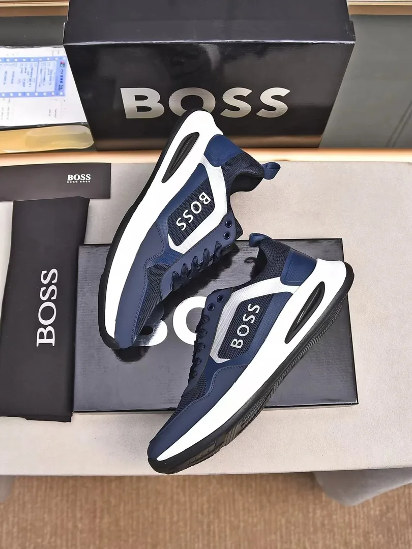 Boss Navy Suede BS Low-Tops — Photo 13