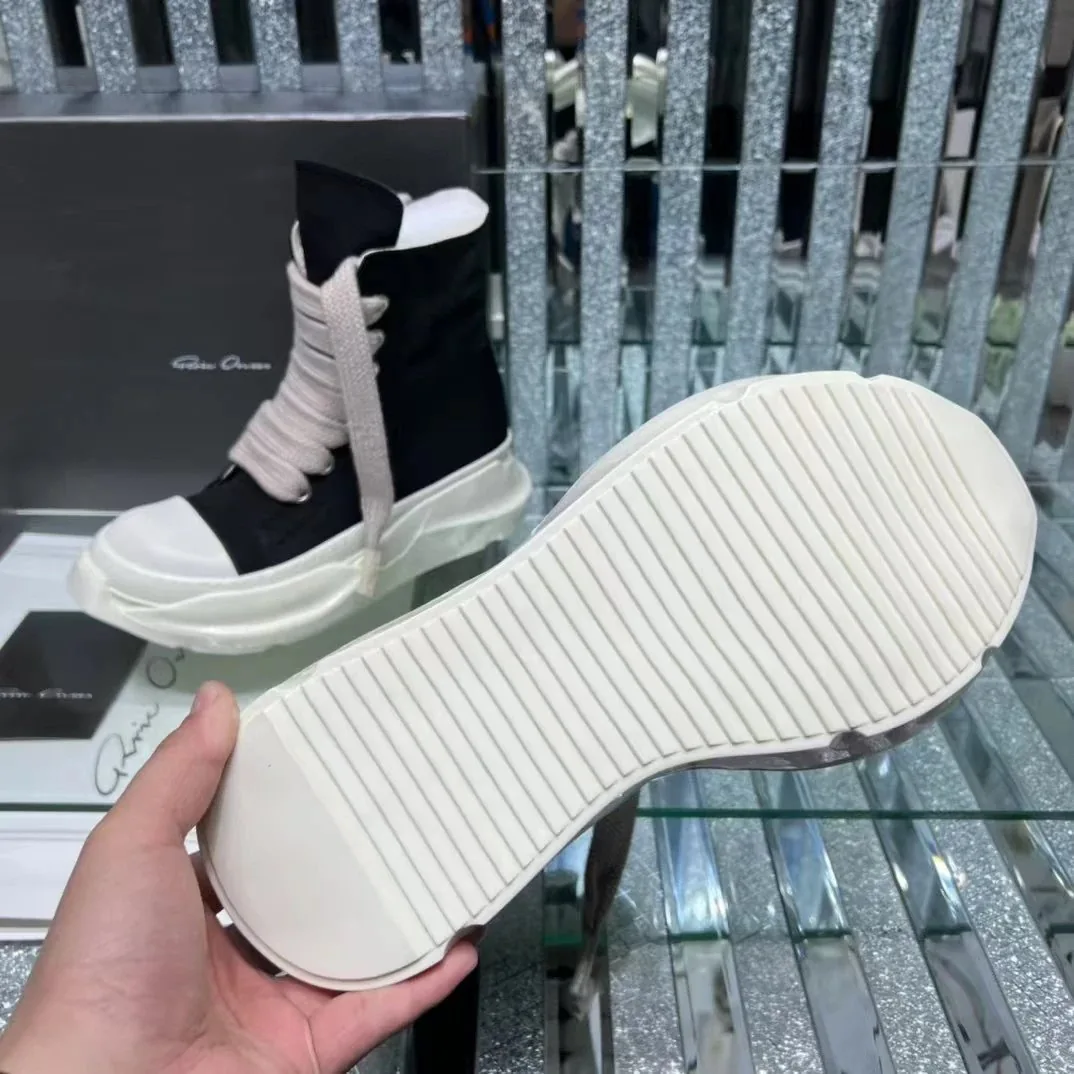 Rick Owens DRKSHDW Ramones High Black Jumbo Laced — QC