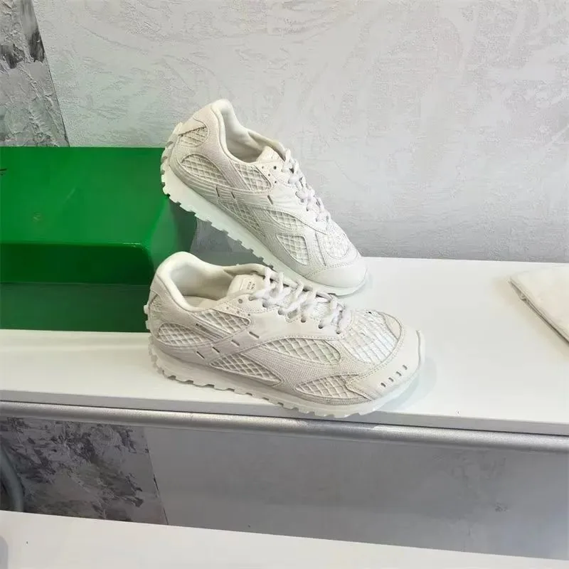 White Mesh Platform Trainers — QC