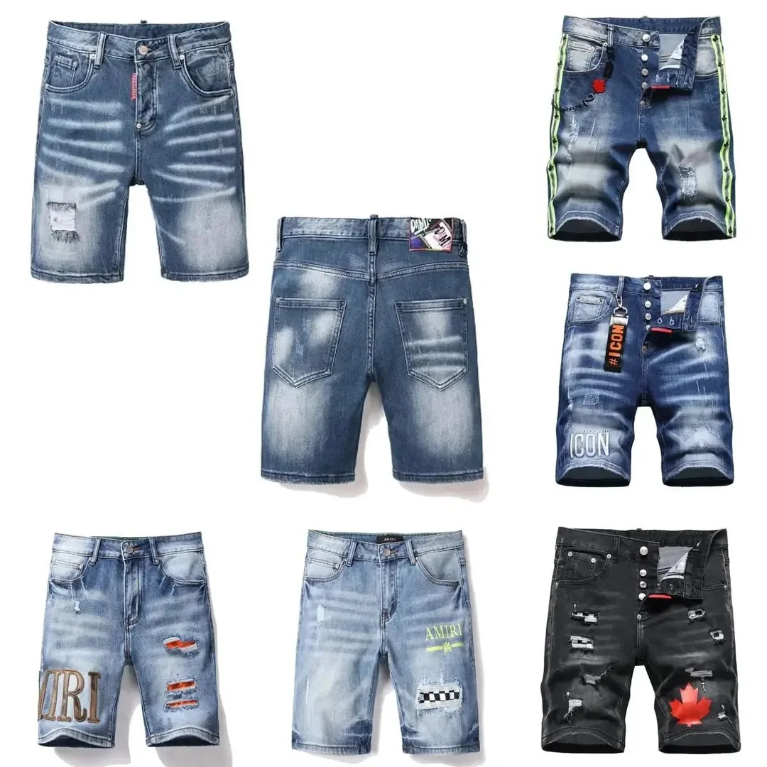 Amiri Distressed Denim Shorts Collection