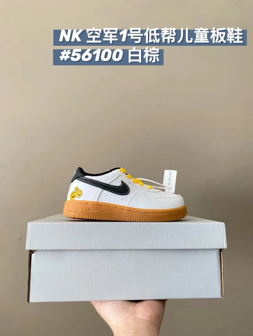 Nike Air Force 1 Kids Lace-Up Low-Top Sneakers — QC