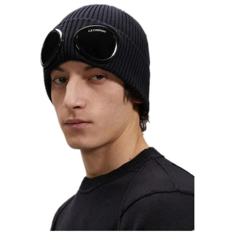 CP Company Ribbed Knit Goggle Beanie — QC