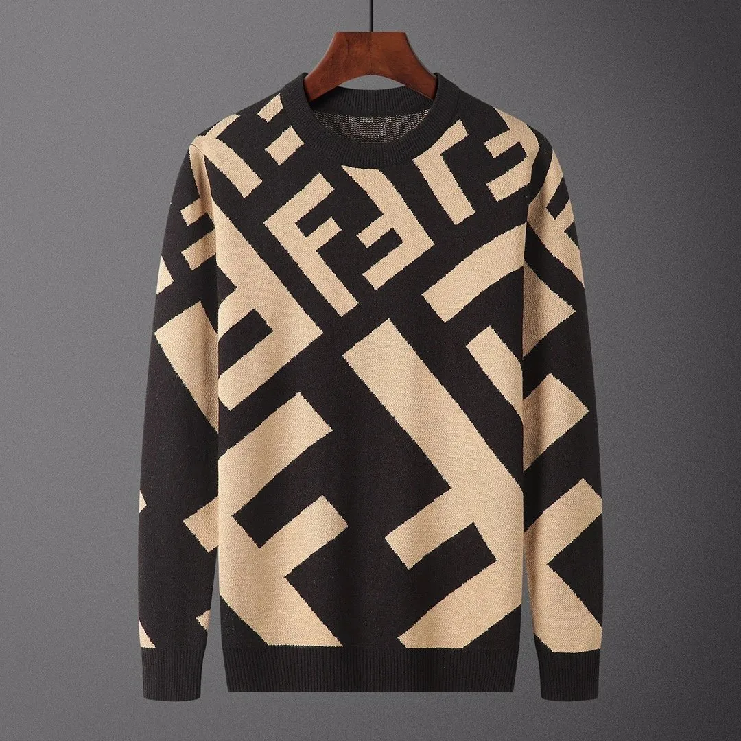 Letter Jacquard Crewneck Knit Sweater — Photo 7