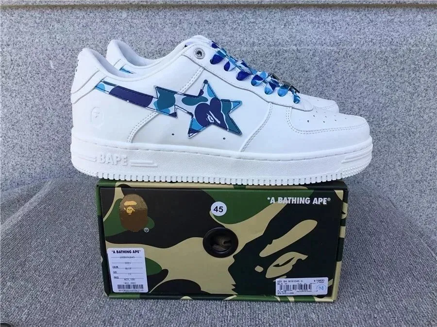 Bape Sta Multicolor Lace-Up Skate Shoes — QC