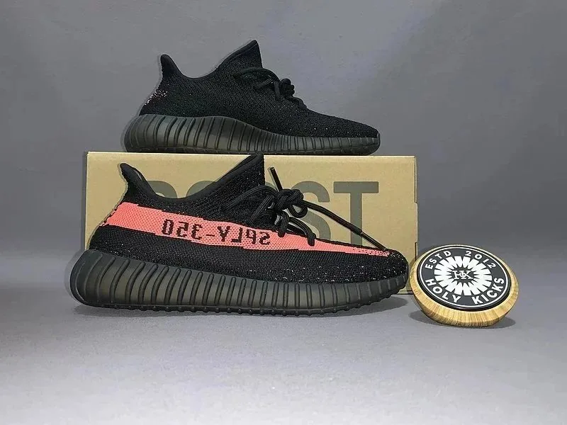 Adidas Yeezy 350 V2 Beige Lace-Up Sneakers — Photo 11