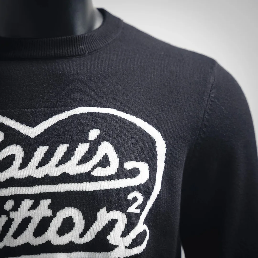 Heart Jacquard Knit Wool Sweater — Photo 5