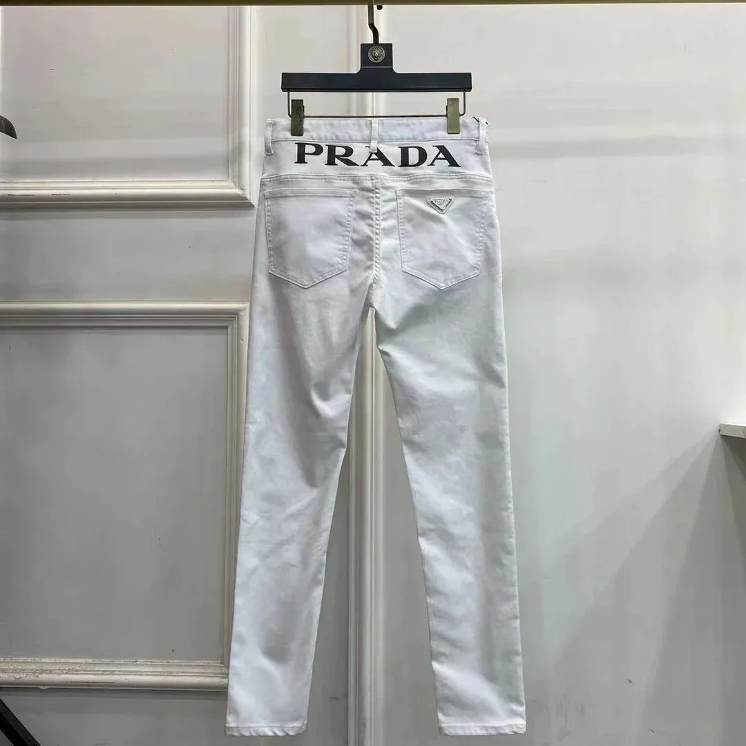 Prada White Straight Leg Jeans