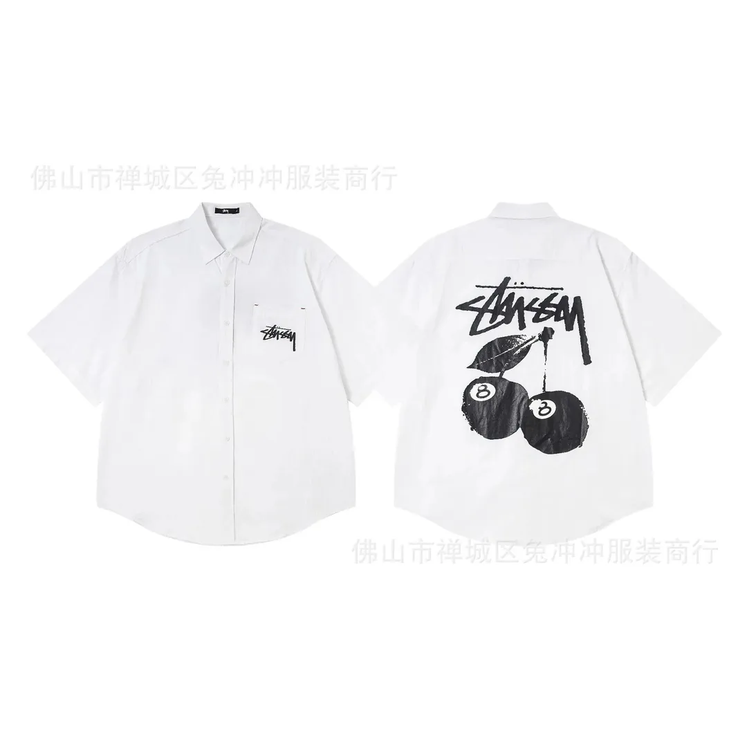Flame Eight Ball Print Polo Shirt — QC