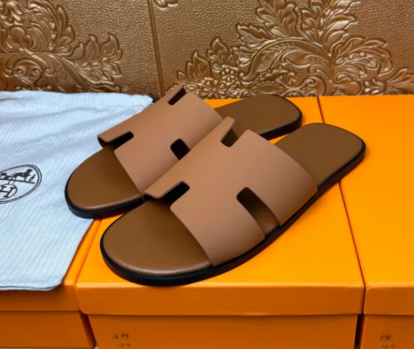 Hermes Chypre Leather Sandals — QC
