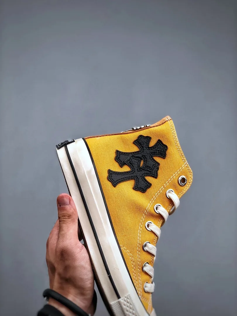 Converse Chuck Taylor All Star Black Silver Leather Cross-La — photo 6