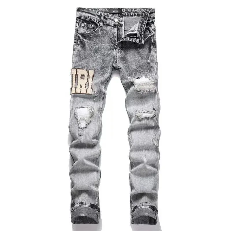 Amiri Distressed Painted Jeans — Photo 15