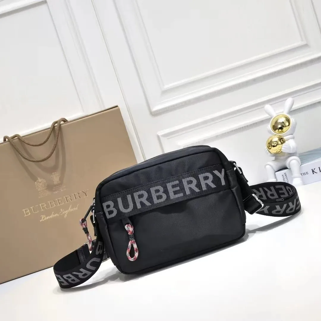 Burberry Check Leather Crossbody Bag — Photo 15