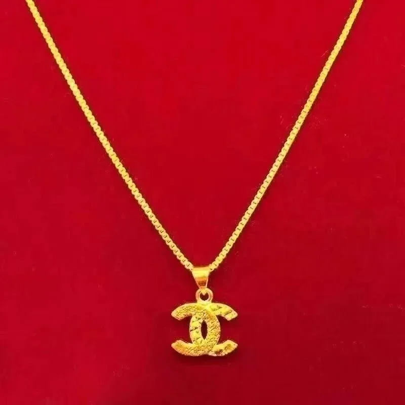 Gold Double-C Pendant Necklace — Photo 2