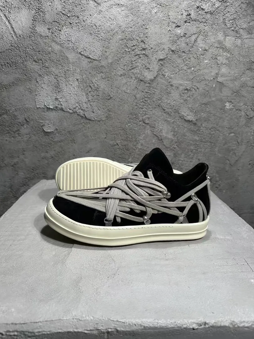 Rick Owens Low-Top Court Sneakers — QC