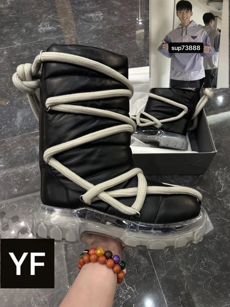 Rick Owens Lace-Up Boots — Photo 7