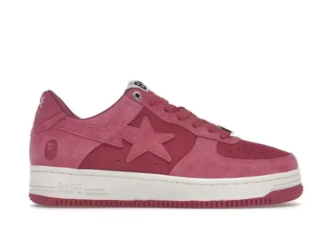 Bape Sta Pink Suede Sneakers — Photo 9
