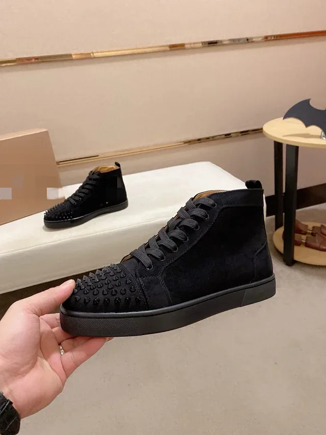 Christian Louboutin Louis Spikes High-Top Studded High-Tops — Photo 4