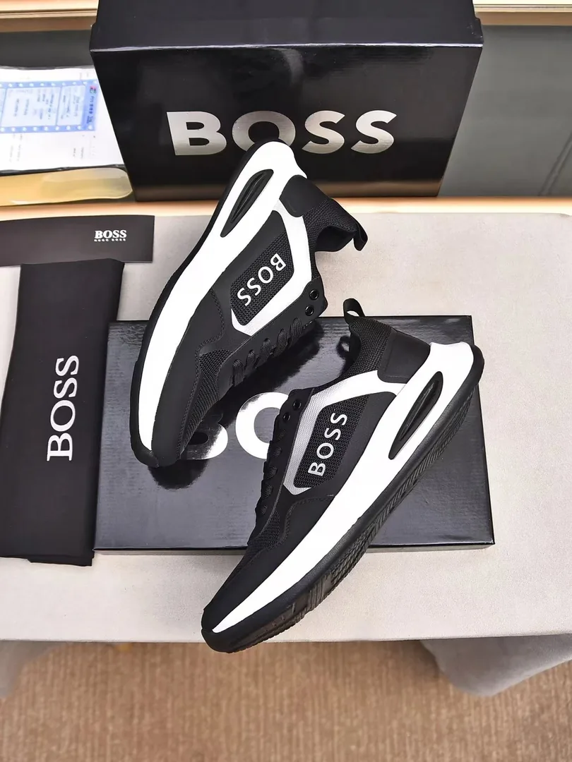 Boss Navy Suede BS Low-Tops — photo 7