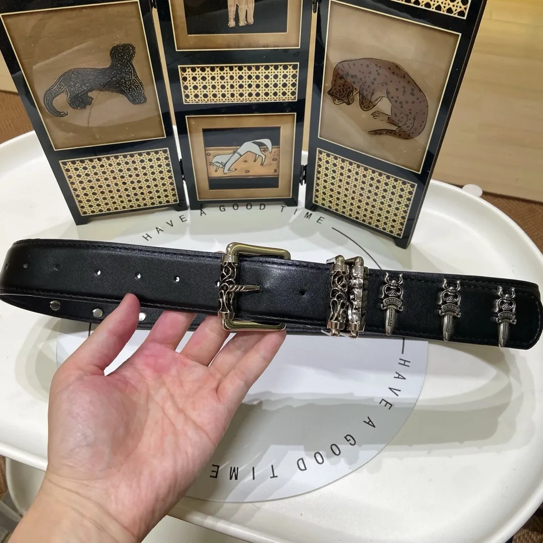 Chrome Hearts Black Leather Belt — photo 10