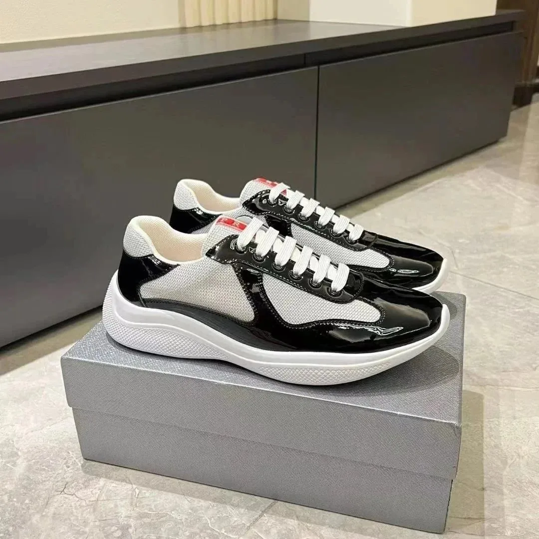 Prada America's Cup Navy White Sole Sneakers — Photo 6