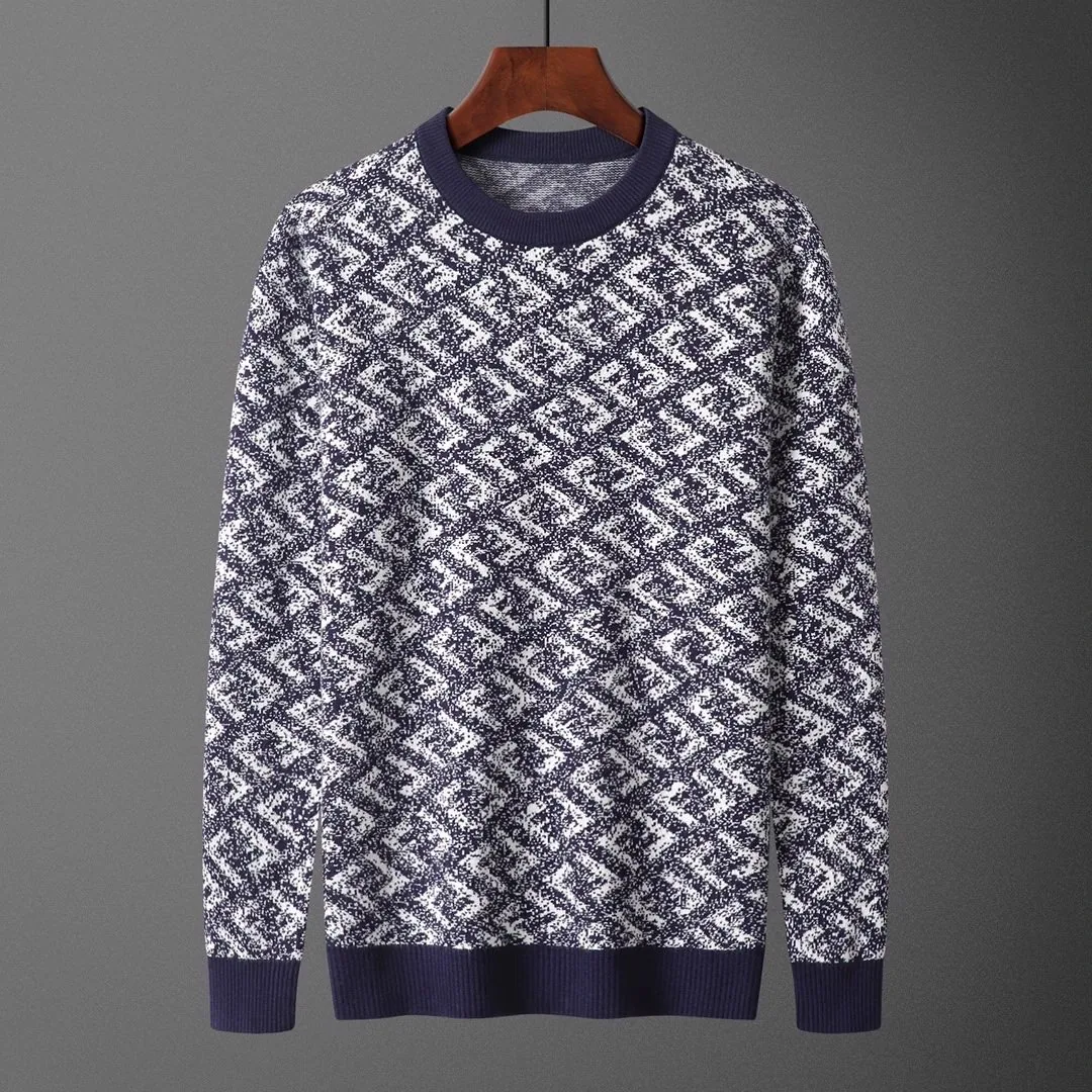 Letter Jacquard Crewneck Knit Sweater — Photo 6