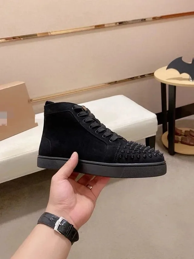 Christian Louboutin Louis Spikes High-Top Studded High-Tops