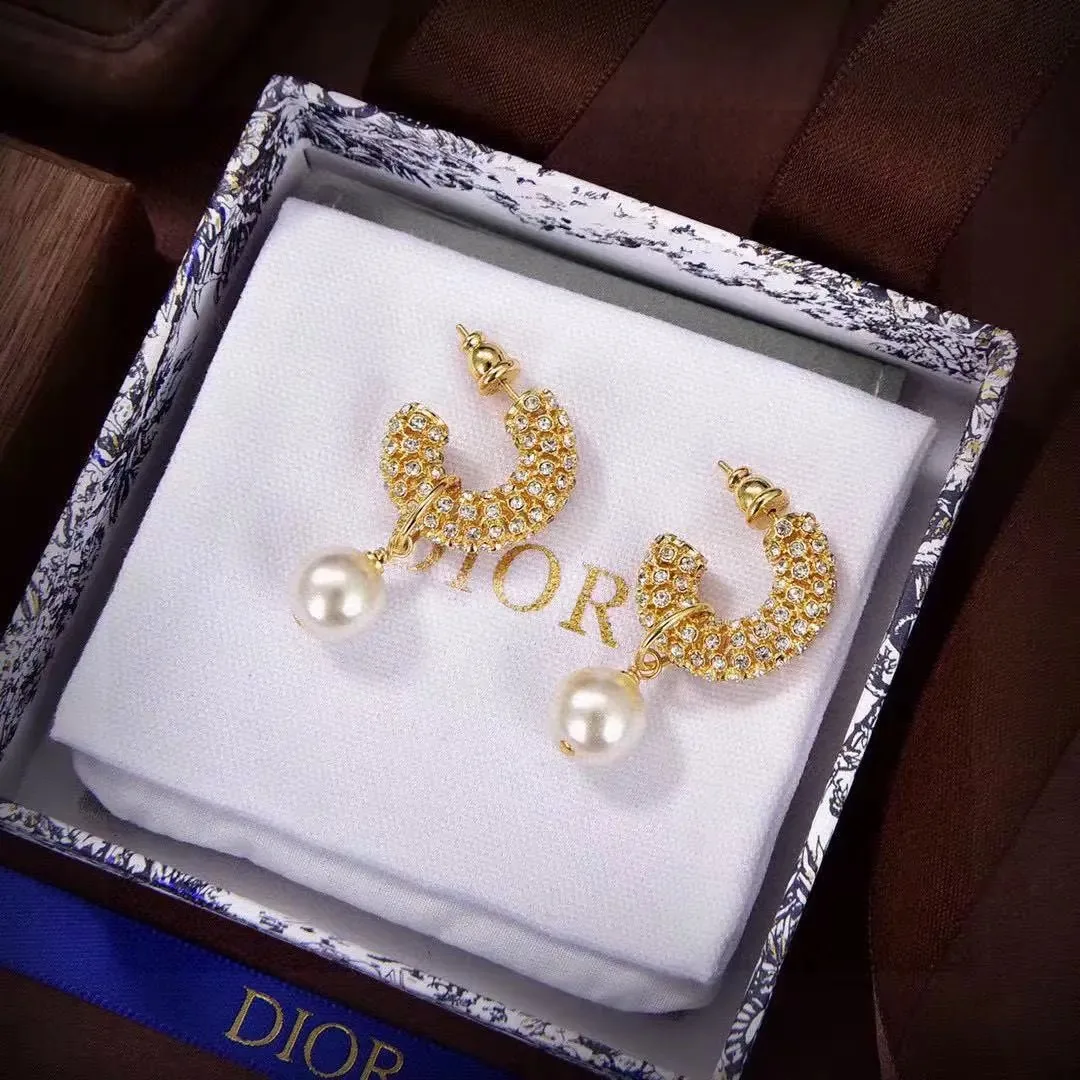 Dior Silver Pearl Star Earrings — Photo 9