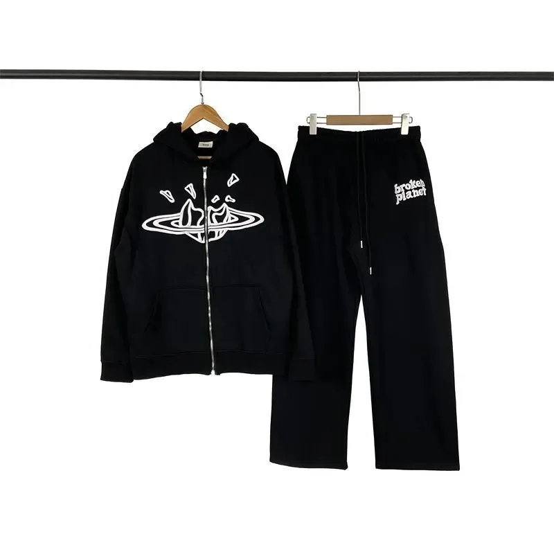 Print Fleece Zip Cardigan Set — Photo 5