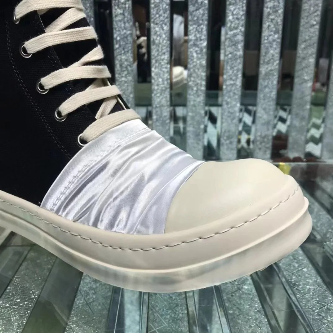 Rick Owens Ramones White Canvas High-Tops — Photo 5