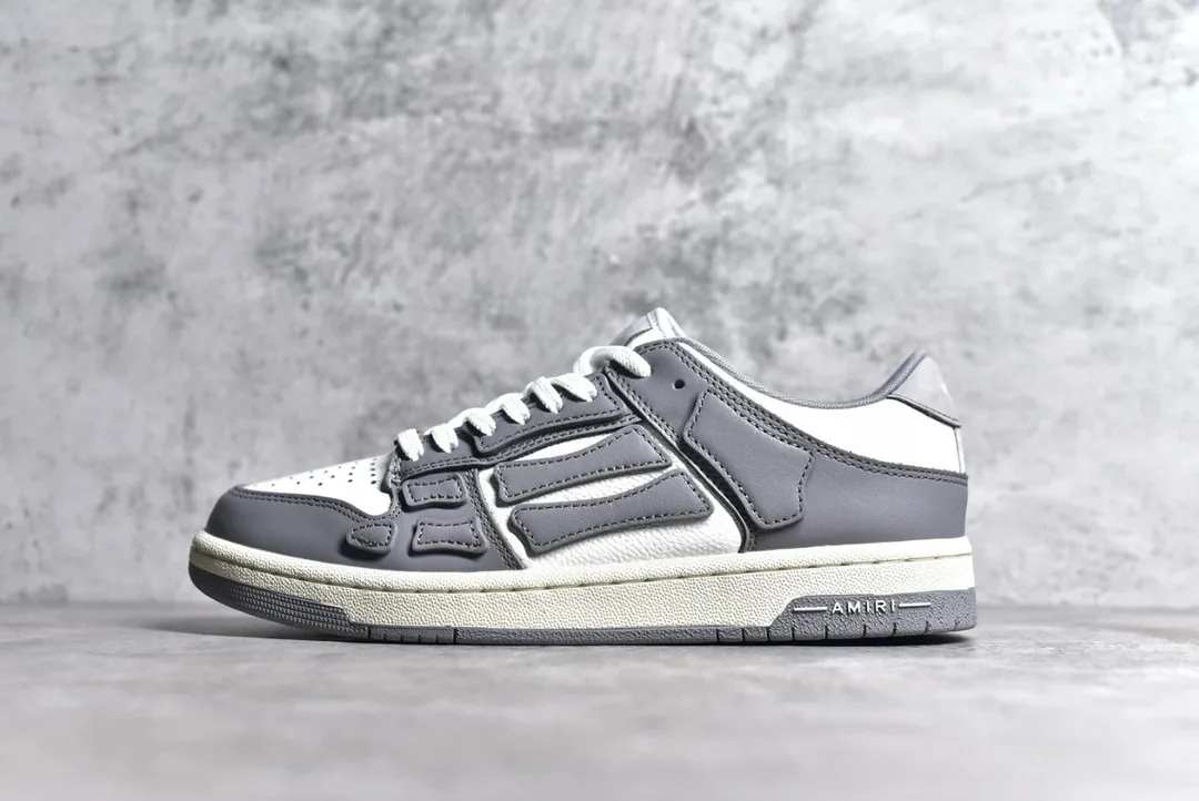 Amiri Skel-Top Low Black White Platform Dad Shoes — Photo 2