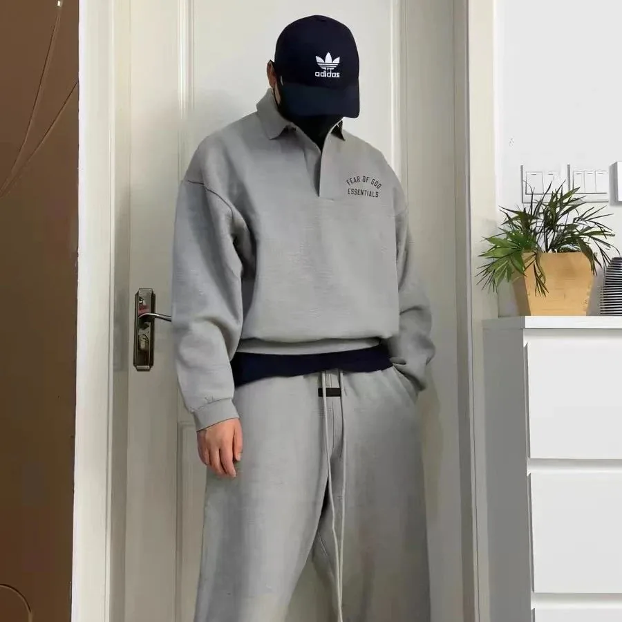 Fleece Polo Long-Sleeve Sweatshirt — photo 4