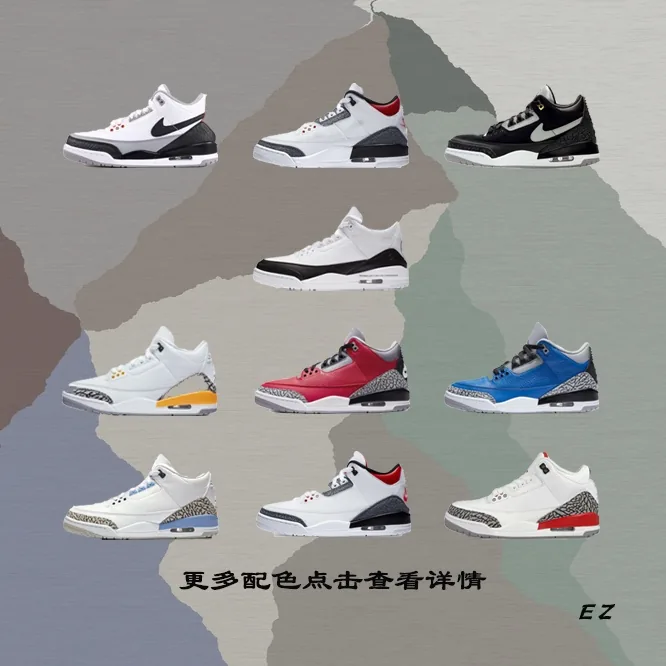 Air Jordan 3 Unisex Sneakers — QC