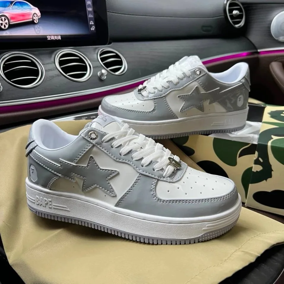 Bape Sta Ape Head Patent Low-Top Sneakers — photo 7