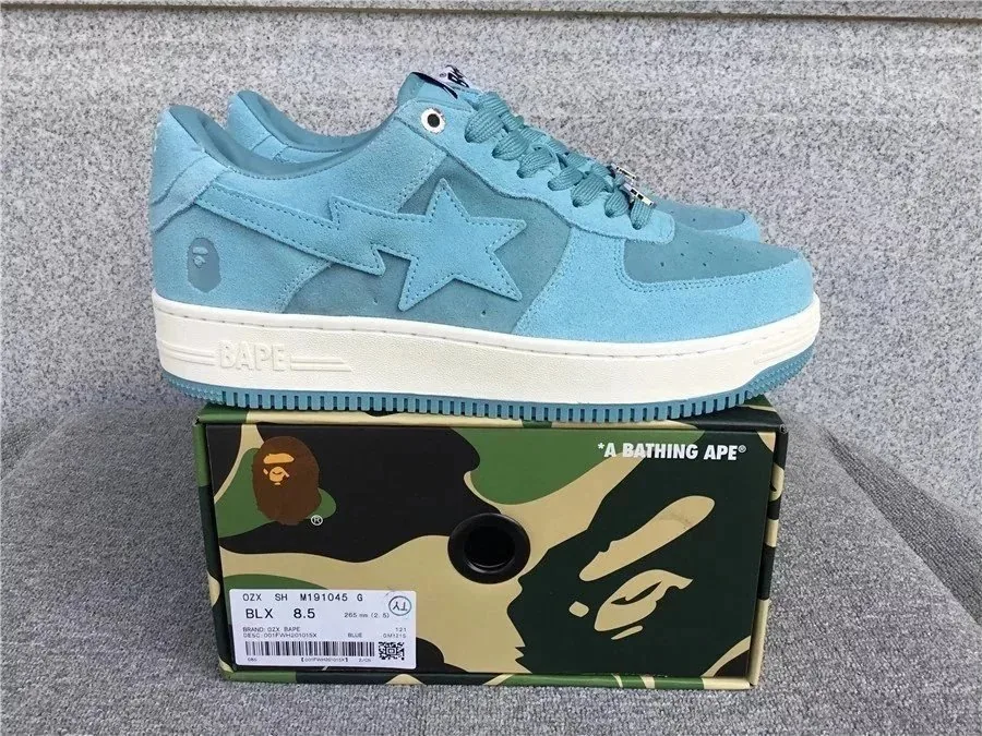 Bape Sta Multicolor Lace-Up Skate Shoes — QC
