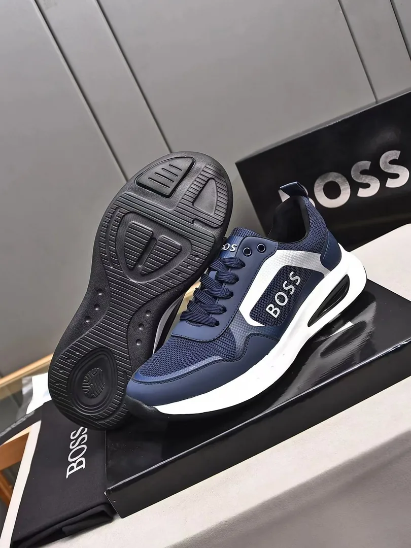 Boss Navy Suede BS Low-Tops — Photo 15