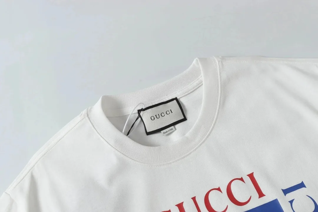 Cotton Crewneck Letter Print T-Shirt — Photo 3