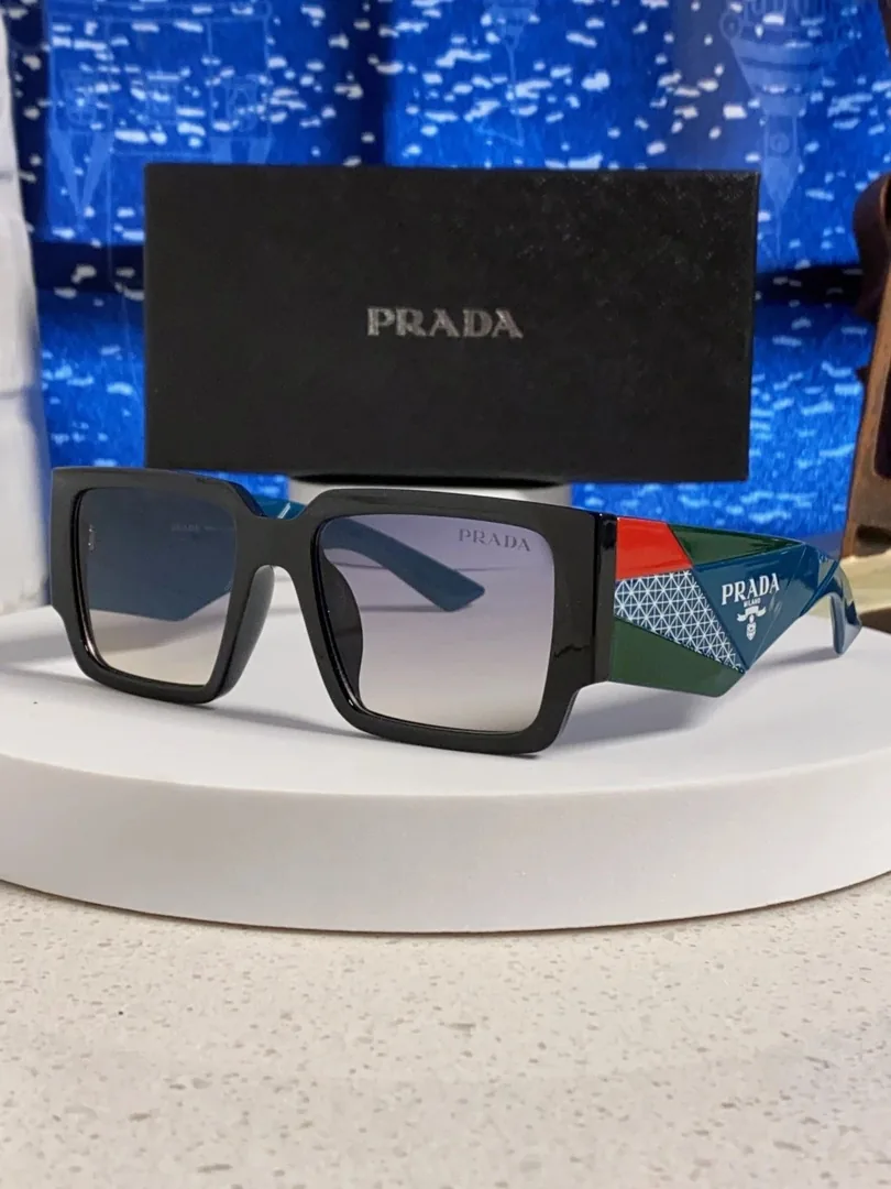 Prada Logo Rectangular Sunglasses — Photo 14