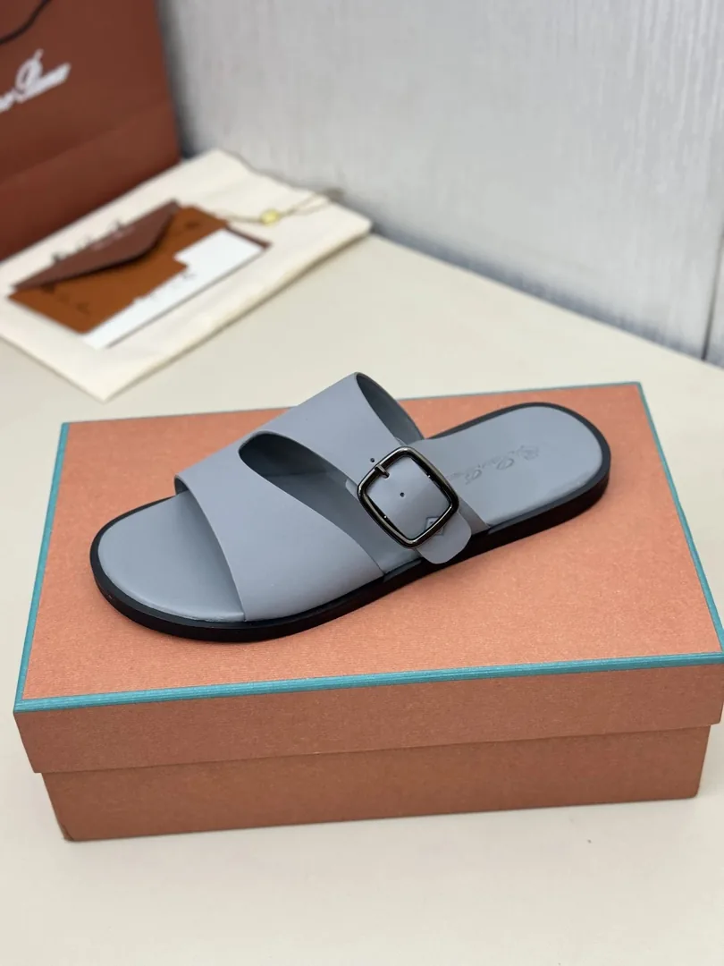 Leather Slide Sandals — photo 5