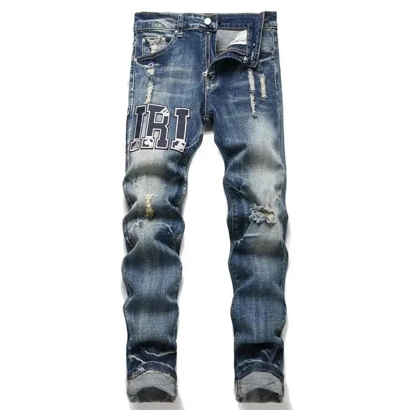 Amiri Distressed Painted Jeans — Photo 13