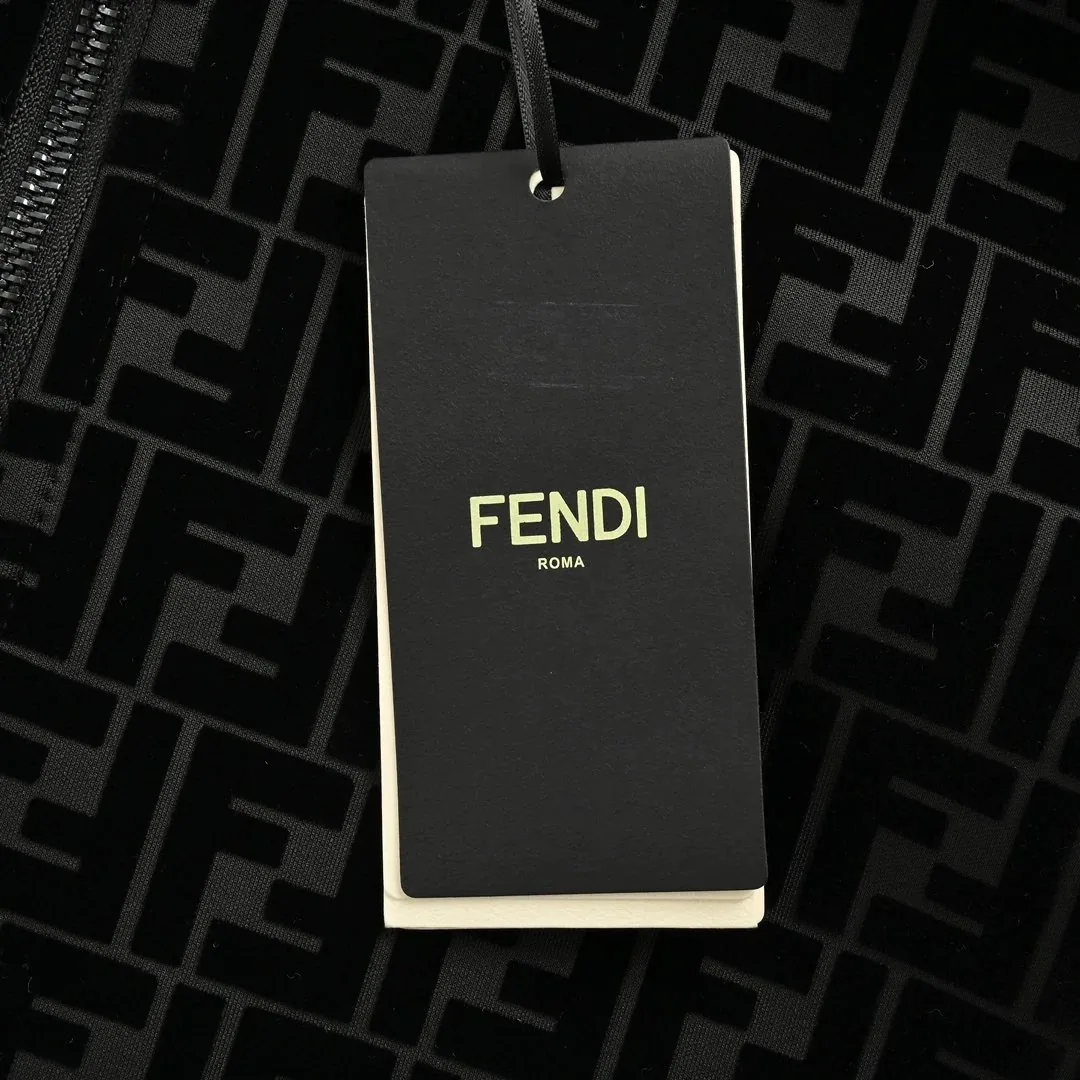Fendi Flocked Monogram Hooded Jacket — Photo 8