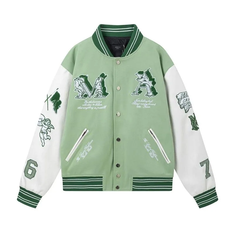 Amiri Brown Eagle Baseball Jacket — QC