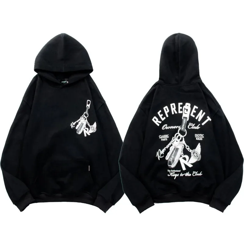 Vintage High Street Racing Hooded Hoodie — Photo 12
