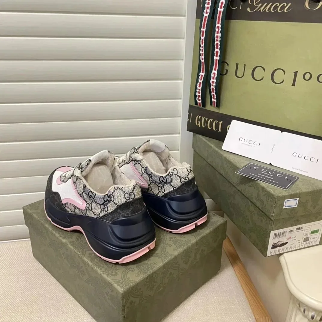 Gucci Run Beige Platform Dad Shoes — Photo 8
