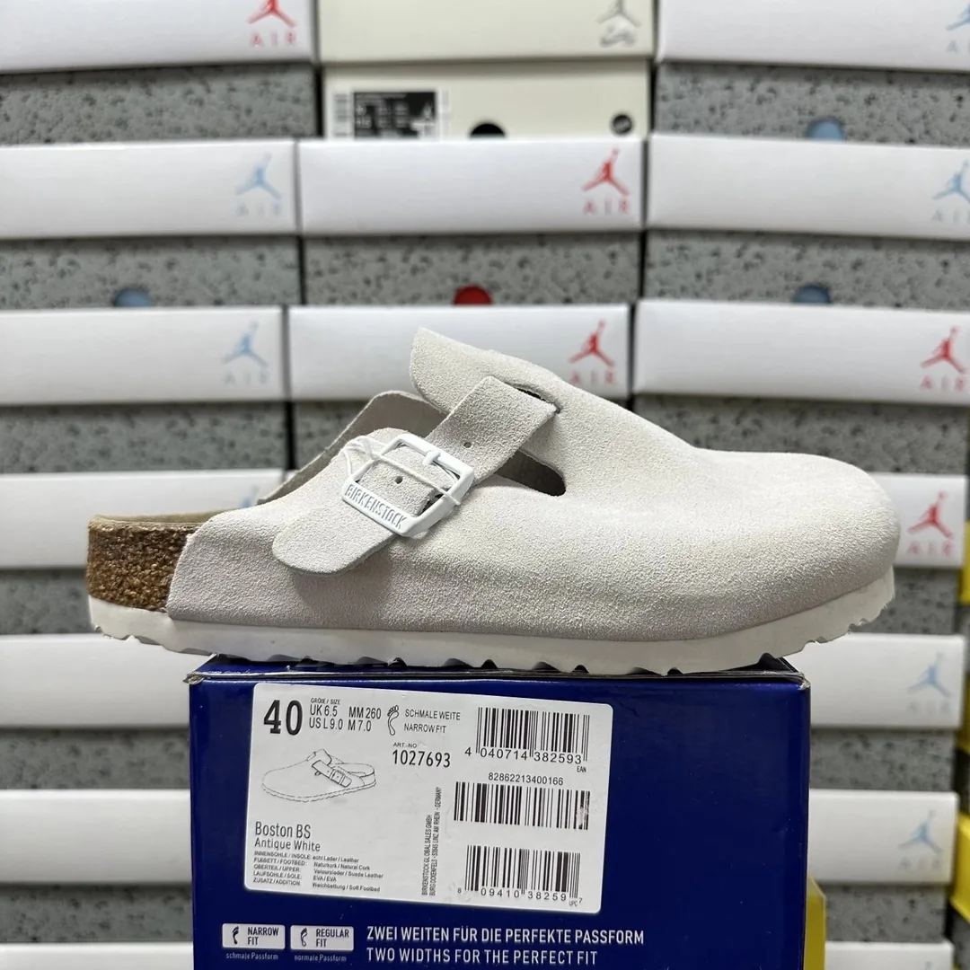 Boston Suede Leather Clog Slides — QC