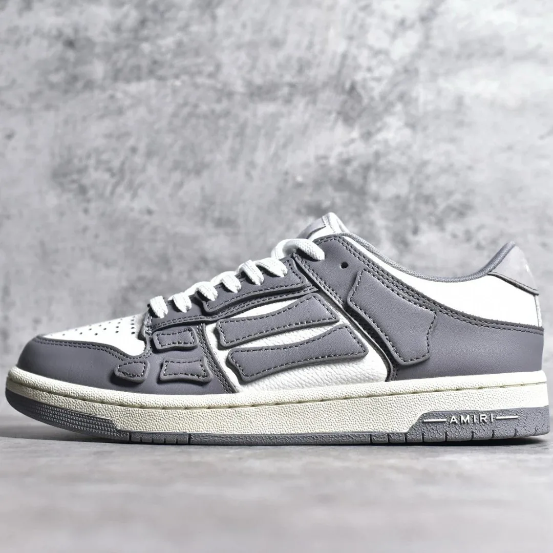 Amiri Skel-Top Low Black White Platform Dad Shoes — Photo 7