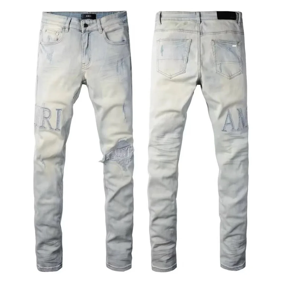Amiri Embroidered Jeans — Photo 8